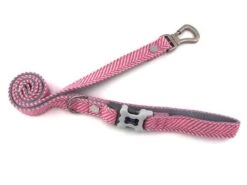 Hugo & Hudson Lead Pink Herringbone - Medium/Large: 25mm/120cm