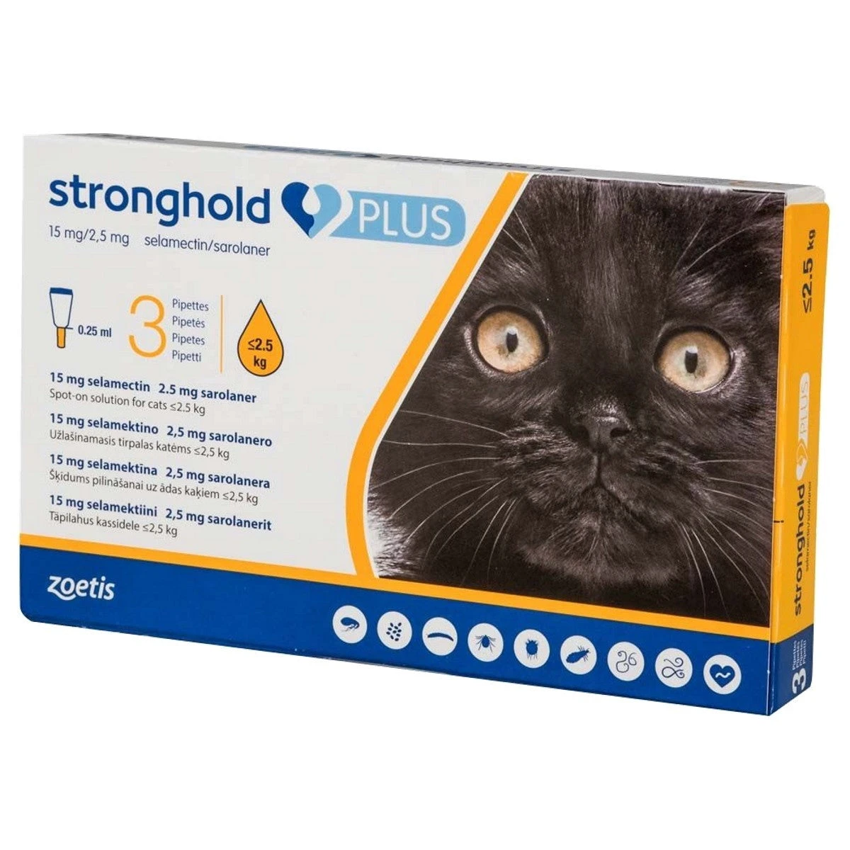 Stronghold Plus Small Cat/Kitten <2.5kg - 3 Pipettes 3 Stronghold Plus Small Cat/Kitten <2.5kg - 3 Pipettes