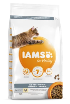Iams For Vitality Indoor Cat Food With Chicken - 10kg