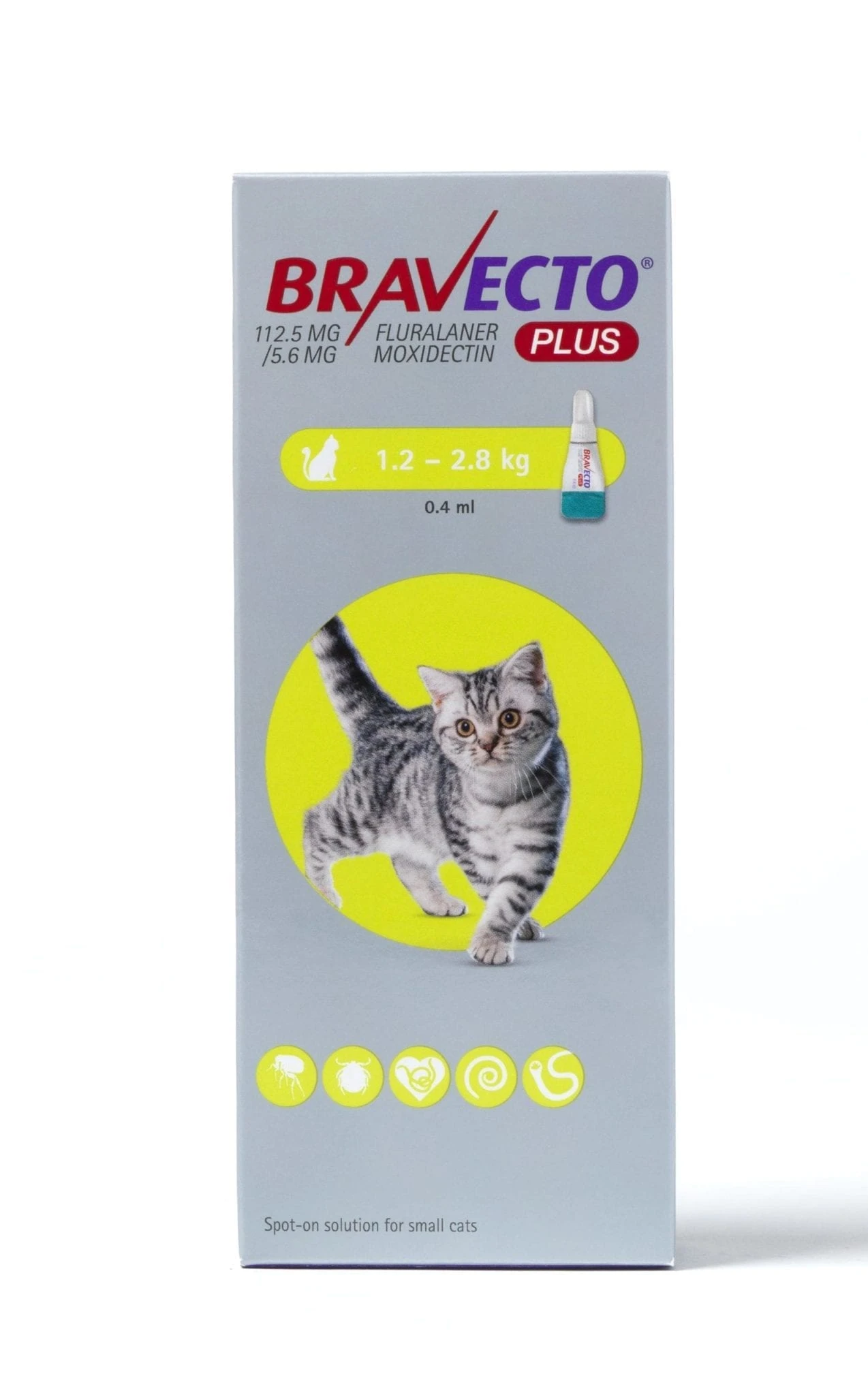 Bravecto Plus Spot On For Cats - Large Cat 500mg (6.25-12.5kg): 1 Pipette 4 Bravecto Plus Spot On For Cats - Large Cat 500mg (6.25-12.5kg): 1 Pipette - Image 2