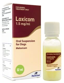 Loxicom Dog - 100ml -Pet Supplies Store Norbrook Loxicom 1.5mg ml Oral Suspension for Dogs 32ml Carton and Bottle 1