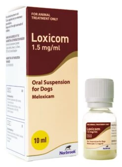 Loxicom Dog - 100ml -Pet Supplies Store Norbrook Loxicom Oral Suspension for Dogs 1.5mg 10ml Carton and Bottle scaled 2