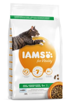 Iams For Vitality Adult Cat Food With Ocean Fish - 10kg