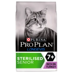 Purina Pro Plan Cat Longevis Senior 7+ Sterilised Dry Cat Food With Turkey - 3kg