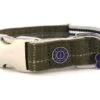 Hugo & Hudson Dog Collar Dark Green Checked Tweed - Large
