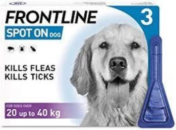 Frontline Spot On Large Dog (20kg-40kg) - 3 Pipettes 3 Frontline Spot On Large Dog (20kg-40kg) - 3 Pipettes
