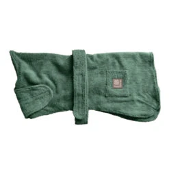 Danish Design Towelling Dog Robe Green - 70cm/28"