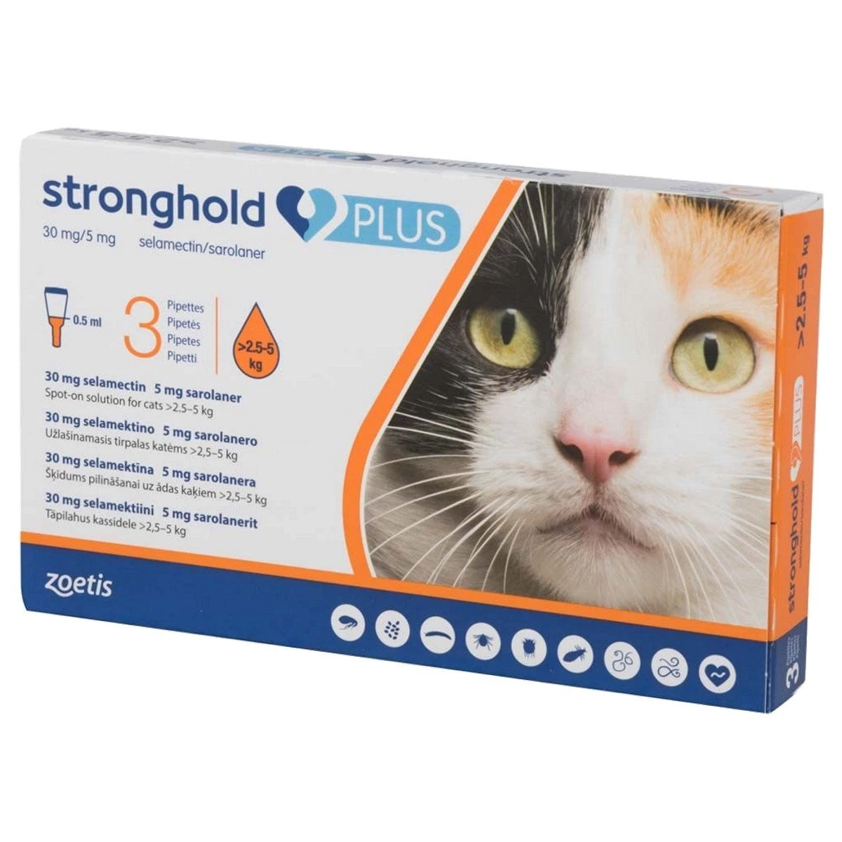 Stronghold Plus Medium Cat 2.5kg-5kg - 3 Pipettes 3 Stronghold Plus Medium Cat 2.5kg-5kg - 3 Pipettes
