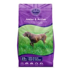 Alpha Junior & Active Field Nuggets Dry Dog Food - 15kg