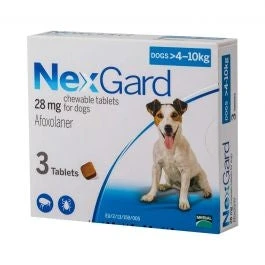 Nexgard Chewable Tablets For Medium Dogs 4-10kg - 3 Pack 3 Nexgard Chewable Tablets For Medium Dogs 4-10kg - 3 Pack