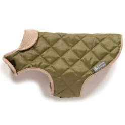 Danish Design Quilted Dog Coat Forest Green - 65cm -Pet Supplies Store quilted green coat 9 3