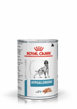 Royal Canin Hypoallergenic Canine Wet Tins - 400g Tin (Pack 12)