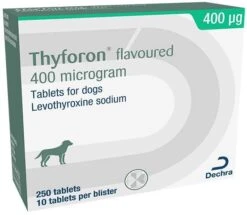 Thyforon Flavour Tablets For Dogs - 400mcg - Pack 250 -Pet Supplies Store thyforon flavoured 400mcg