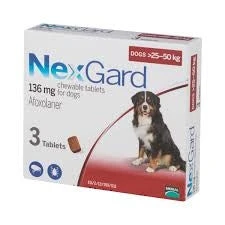 Nexgard Chewable Tablets For Extra Large Dogs 25-50kg - 6 Pack